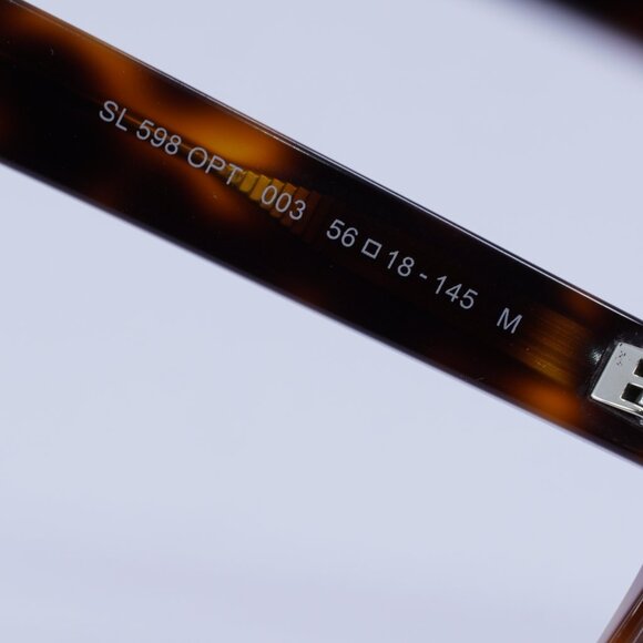 Saint Laurent SL598OPT 003 Eyeglasses Havana 56mm Rectangle Frame - Picture 9 of 12